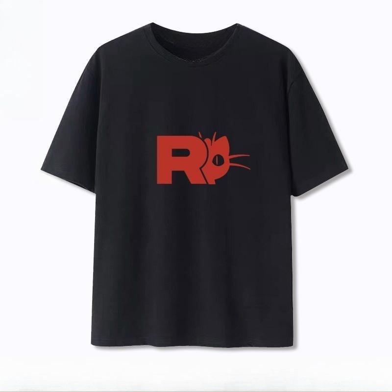 2026 Nowy Pok É Mon Animowany Zespół Rakietowy Kreskówka Nadruk T-shirt 2025 Lato Męski i Damski Duże Rozmiary