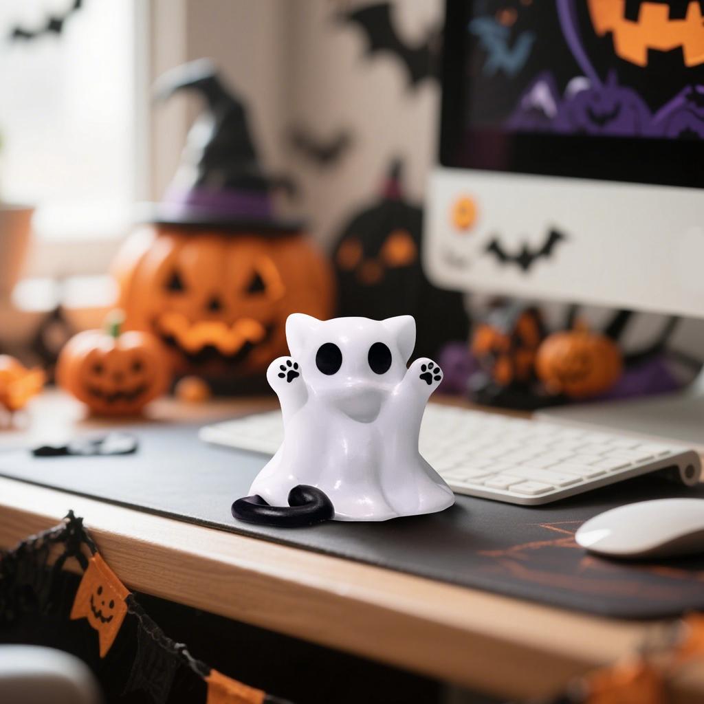 Halloween Cat Statue, Threatening Cat Figurine, Cat Decoration Figurine, Halloween Decoration, Cute Figurine Gift