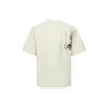 Camiseta de Manga Corta Unisex SS24 con Estampado de Bandera Koi y Gaviotas Color Blanco Crudo 2ESHTM4TS7080RXCT