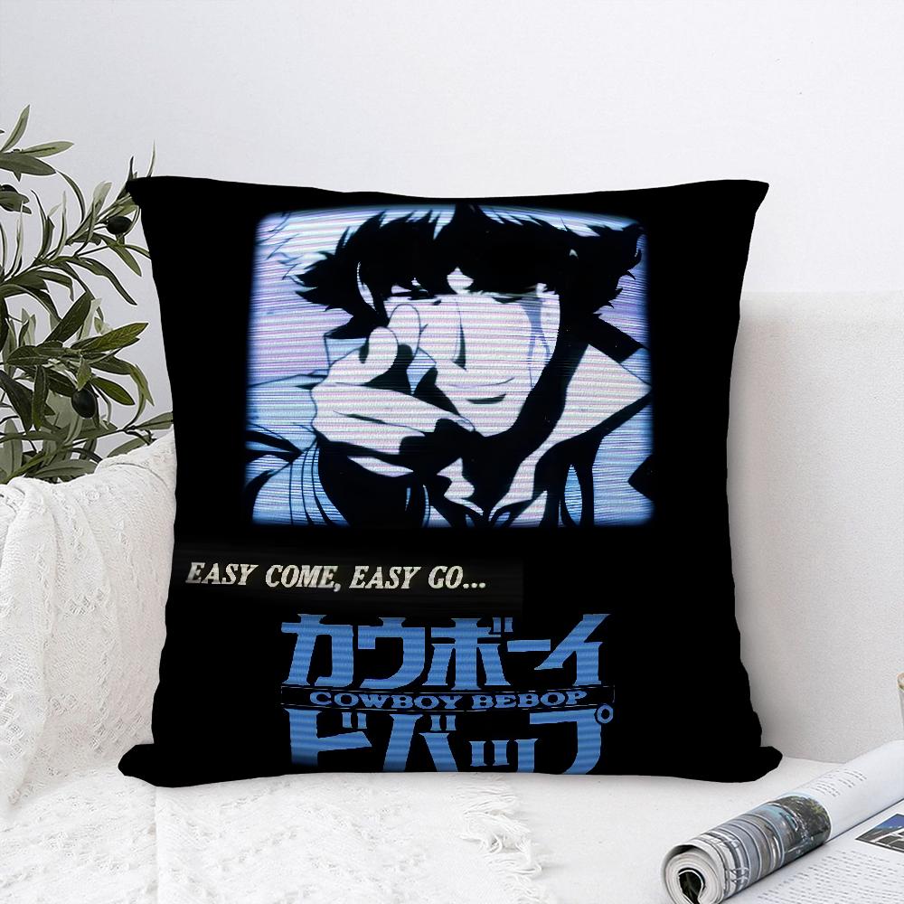Anime C-Cowboy B-Bebop Pillow Case Plush Fabric Soft  Pillowcase Double Sided Print   Cushion Cover Throw Pillow Cover