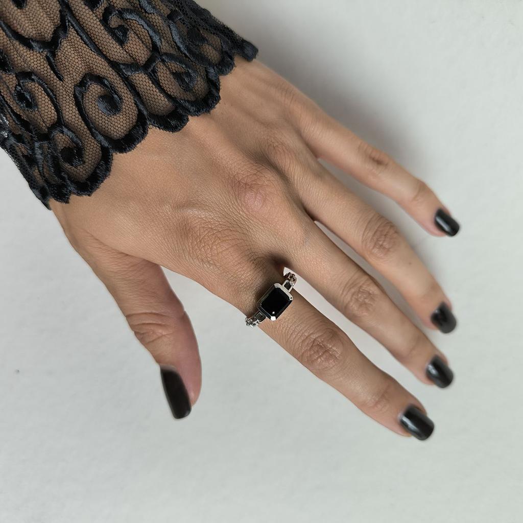 Silver Ring with Nano Sapphire 1.467ct, Product Weight 3.63 Gr (2189077)