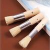 Wooden Template Brush Three Piece Set, Three Sizes of Pure Natural Bristle Paint Brush, Very Suitable for Oil Painting