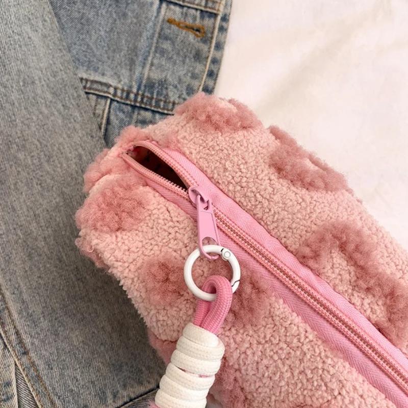 1pc Love Pack Large Capacity Travel Plush Organizer Women's Bag Makeup Toiletries Student Pencil Case
