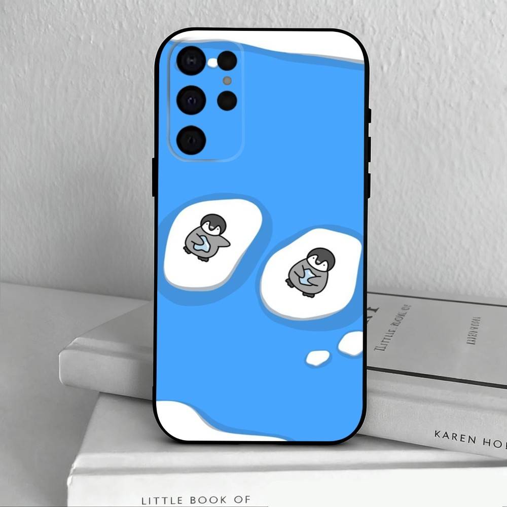 C-Cartoon-N P-Pinguin Handyhülle für Samsung S25,S24,S21,S22,S23,S30,Ultra,S20,Plus,Andere Weiche Schwarze Hülle