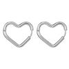 1Pairs Stainless Steel Women Men Ear Stud Triangle Heart Star Circle Hoop Earring Unisex Piercing Jewelry