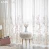 1PC LOZUJOJU European Style French Luxury Embroidered Sheer Curtain Princess Style White Tulle for Living Room Bedroom and Balcony Window Home Decor
