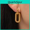 Modern Stainless Steel U Shaped Earrings For Women With Gold Plating Fashion Jewelry