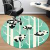 1pc Panda Forest Office Round Area Rug, Indoor Mat Suitable ForOffice, Under Office Chairs Bedroom Living Room Home Decor, D138