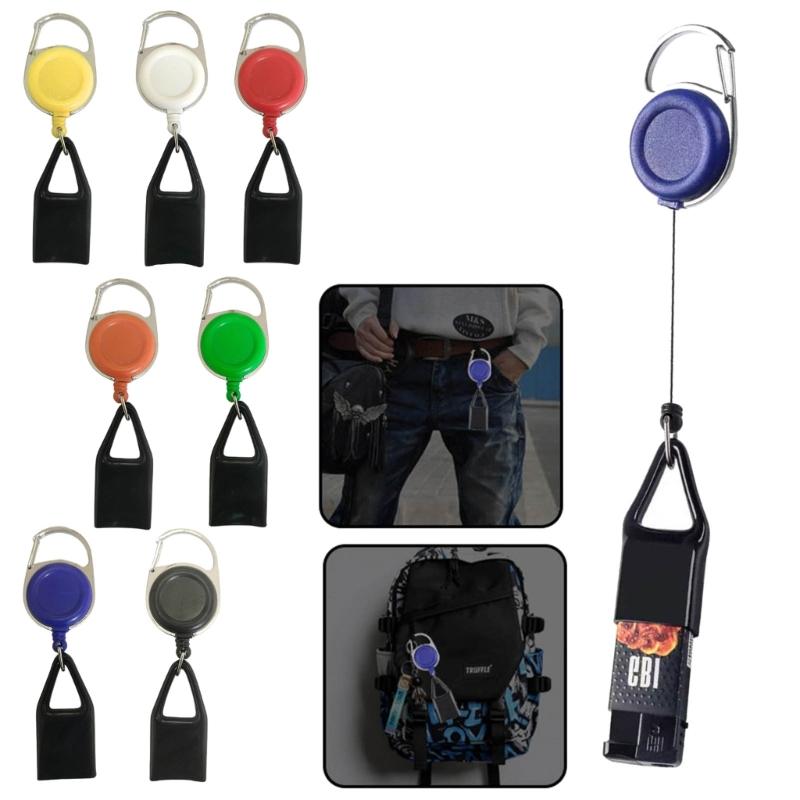 Indragbar Tändarhållare Nyckelring Bärbar Silikon Tändarrem Tändarhölje Enkel Klämma Rökningstillbehör