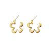 Korean High-End Sweet Flower Earrings with Hollow Design