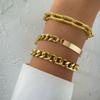 Alloy 4-piece Bracelet - Punk Metal Twisted Chain Bracelet - Jewelry Gift
