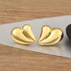 Nidin Classic New Design Love Heart Shape Copper Stud Earrings For Women Female Creative Trendy Ear Jewelry Wedding Party Gifts