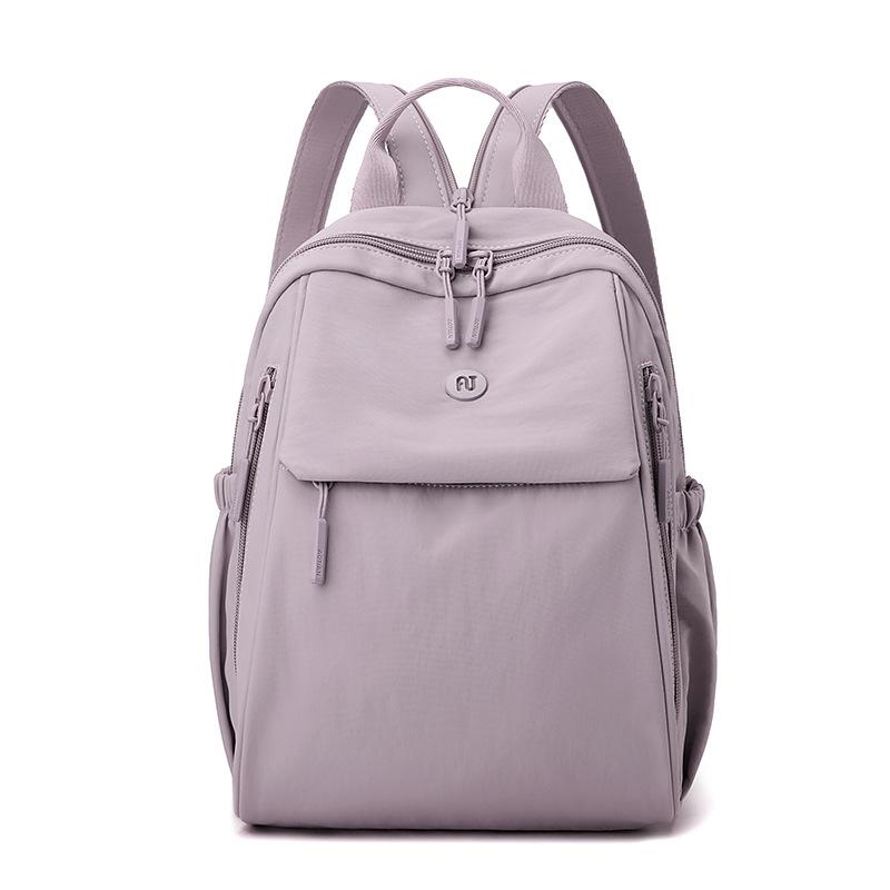 

Large Capacity Women s Backpack Student Schoolbag Travel Bag світло-фіолетового кольору