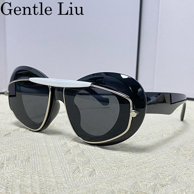 

Сексуальные солнцезащитные очки в стиле панк «кошачий глаз» для женщин 2025 года, роскошные брендовые новые спортивные солнцезащитные очки Y2k с двойной оправой для мужчин, защитные очки, оттенки UV400