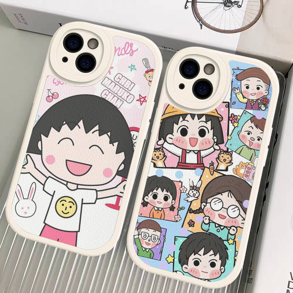 Anime Chibi Maruko Chan Phone Case For IPhone 16 15 14 13 12 11 Pro Max Plus Leather Cover