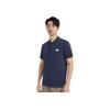 Skechers Life Series Solid Color Versatile Simple Comfortable Short Sleeve Polo Shirt Men tops Navy-Blue L223M135-00DU