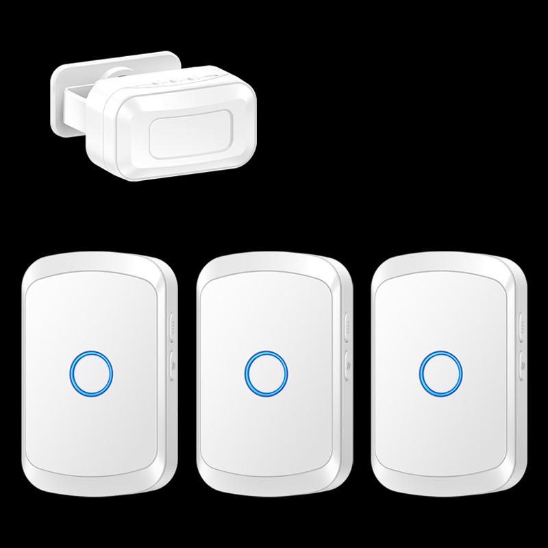 Entry Sensor Split-Type Doorbell with Voice Greeting Alarm for Shops & Supermarkets