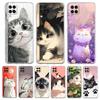 Phone Case for Samsung A17 A13 A15 A25 A35 A51 A55 A71 A21S A11 A31 A41 A23 A53 A73 5G A03S A05s Cover Daily Life of Cute Cats