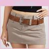 Fashion Pattern Flower Metal Buckle Decoration Women Casual Belt For Use Daily
