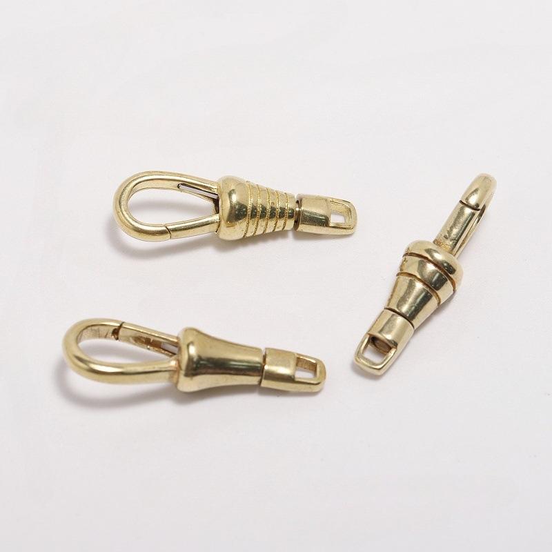 New Trendy Brass Gourd-shaped Key Hook Pendant Adjustable Lobster Clasp High-end Bag Buckle DIY Jewelry Accessories