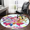 1pc DoReMi2 Print Round Carpet Chair Round Carpet Suitable for Bedroom Living Room Home Decorative Carpet