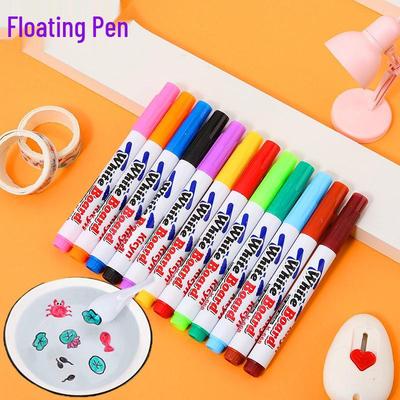 12-Color Erasable Water-Based Whiteboard Markers - Creative, Washable for Students and Offices