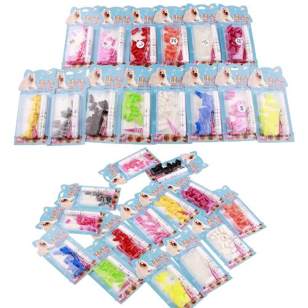 

Pretty Good Pet Nail Caps - 20 Pack with Glue for Dogs and Cats XS for 0.5-2.5kg