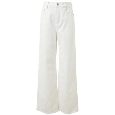 Jeans Blancs Sancai 2026 Printemps Taille Haute Jambe Droite