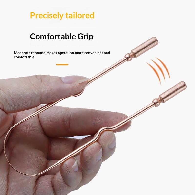 Stainless Steel/Pure Copper Tongue Scraper With Storage Box Oral Cleaner Brush Fresh Cleaning Hygiene High Quality Tongue Scrape