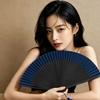 Japanese Style Folding Hand Fan Cotton Linen Cloth New Chinese Style Fan  Perform Props