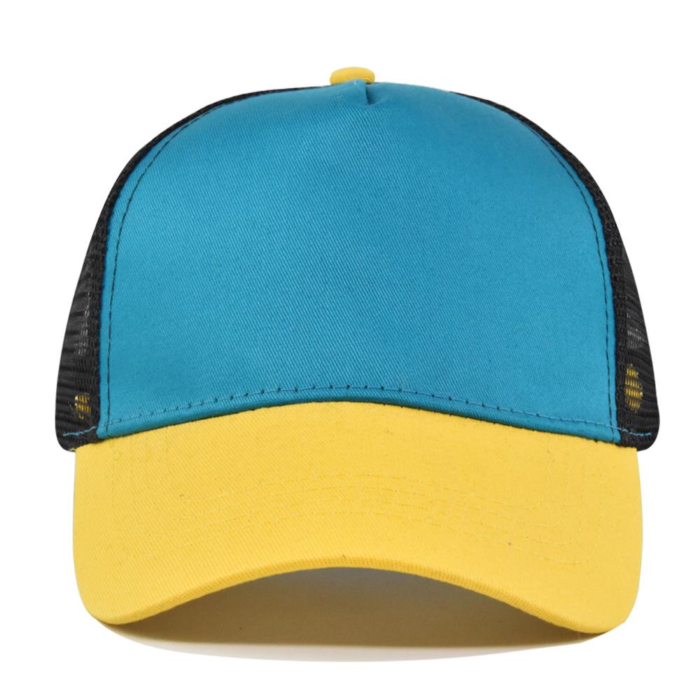 Customized Printing Logo 5 Panels Baseball Cap For Men Women Summer Adult Mesh Cap Advertising Cap Curved Brim Hat Wholesale