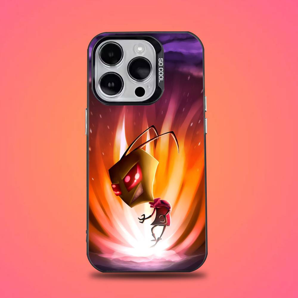 Cartoon I-Invader Zim Gir Phone Case For iPhone 16,15,14,13,12,11,Pro,Max,Plus,Mini,XS,SE Anti Fall Black Matte Hard Bumper
