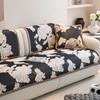 Non-Slip Cool Sofa Cover Ice Silk Sofa Cushion American Style Printed Summer Cooling Living Room Sofa Cover Machine Washable