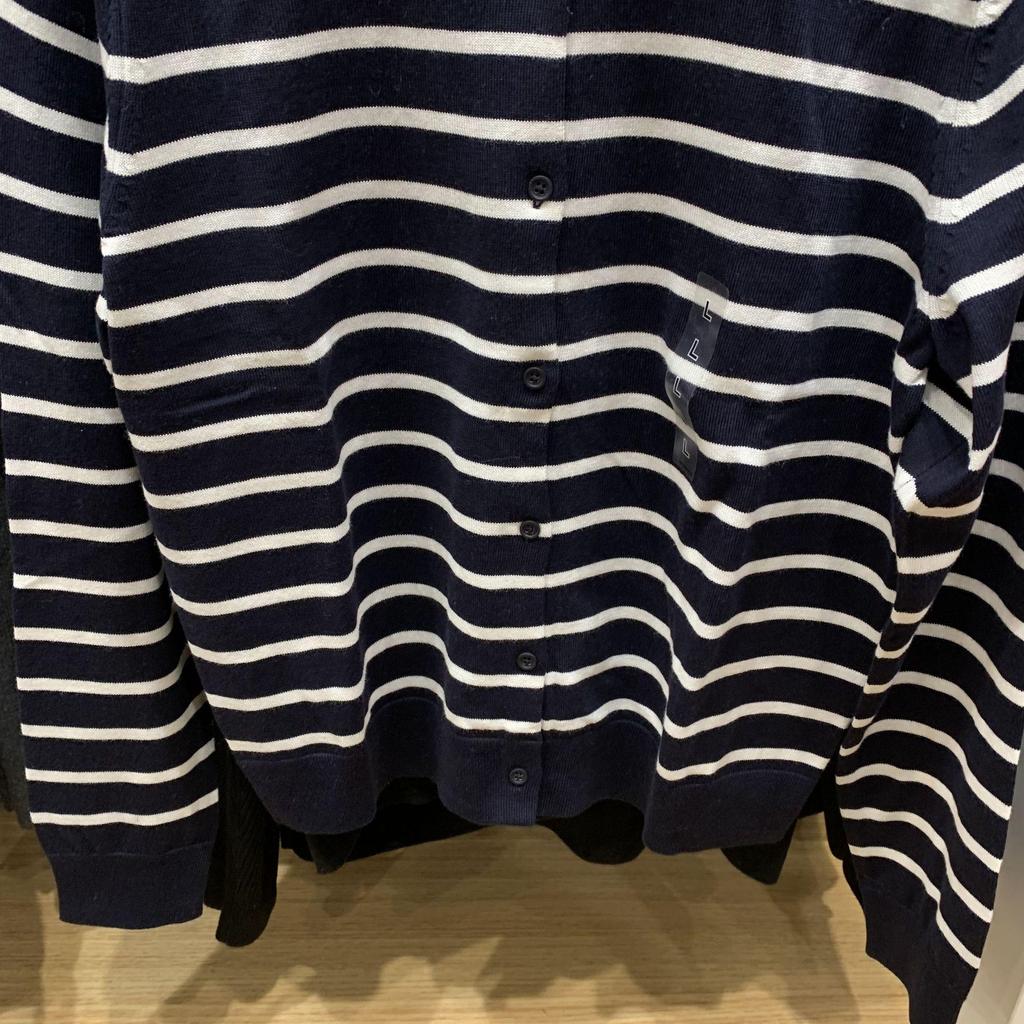 Japanese-Style Women's Spring Modal Cotton Striped Cardigan, Long Sleeve, Round Neck, Machine Washable