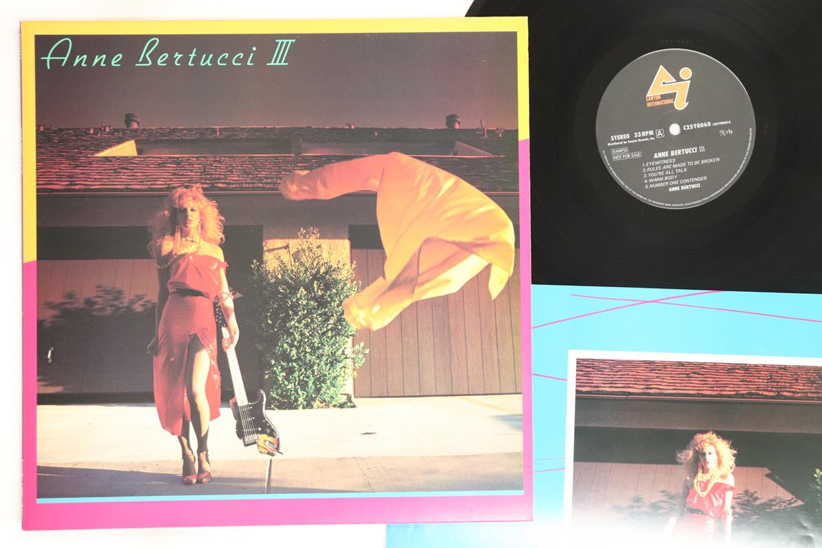 

LP Record ANNE BERTUCCI - Anne Bertucci III C25Y0060PROMO CANYON 1983 Japan Rock Used