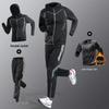 WEZHO Men's Sci-Fi Style Warm Running & Fitness Three-Piece Set