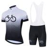 Mens Cycling Jersey Bib Shorts Set Breathable Quick-Dry Performance Wear Mountain Bike Ride