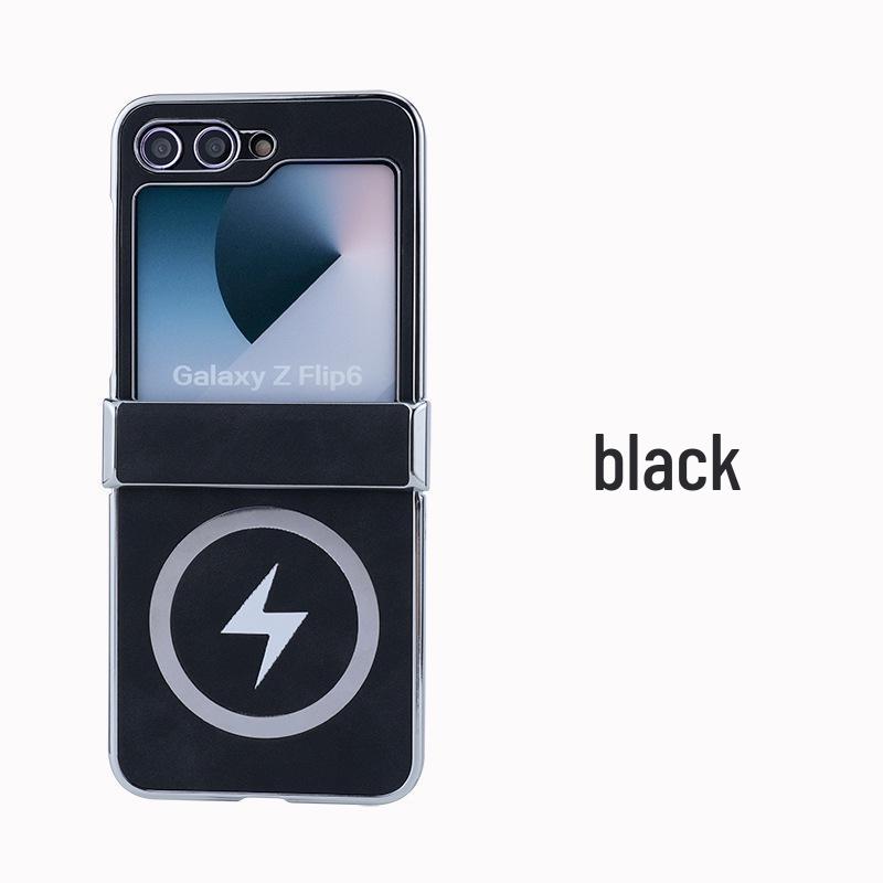 Magnetic Leather Textured Phone Case for Samsung Z-Flip7/Z-Flip6