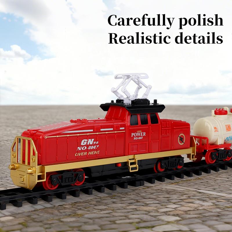 Elektrische Eisenbahn-Gleissets Kinderspielzeug für drinnen Stadtbahn-Gleise Züge mit Licht und Ton Spielzeug für Jungen Kindergeburtstagsgeschenke