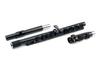 NUVOBand NB300FBK Plastic Wind Fully Black Wall and Fingering Instrument, Waterproof, C-Key Flute, [Includes Case, Hanger, Swab, Chart]