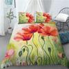 Duvet Cover Set Pink Flower Printed Bedspreads Home High End Bedroom Decor Bedding Cover SuitQueen Size Suitable Children Kids
