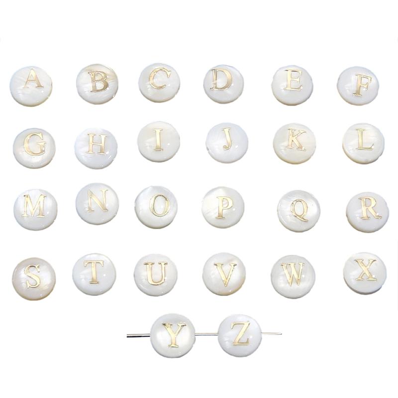 Naturmuschel Doppelseitige Heißprägung Digitale Perlen Für DIY Halskette Armband Ohrringe Schmuckherstellung