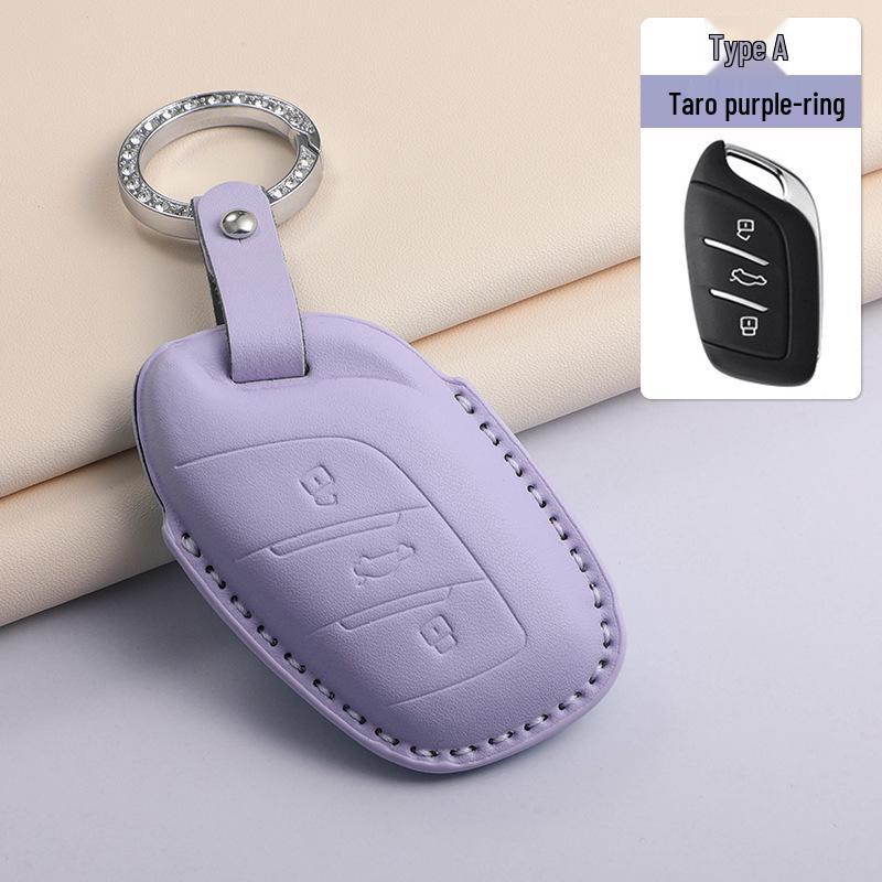 Tri-color Key Cover for Roewe i5, RX5 MAX, RX3, MG HS, MG 5, i6 Max in PU Leather.