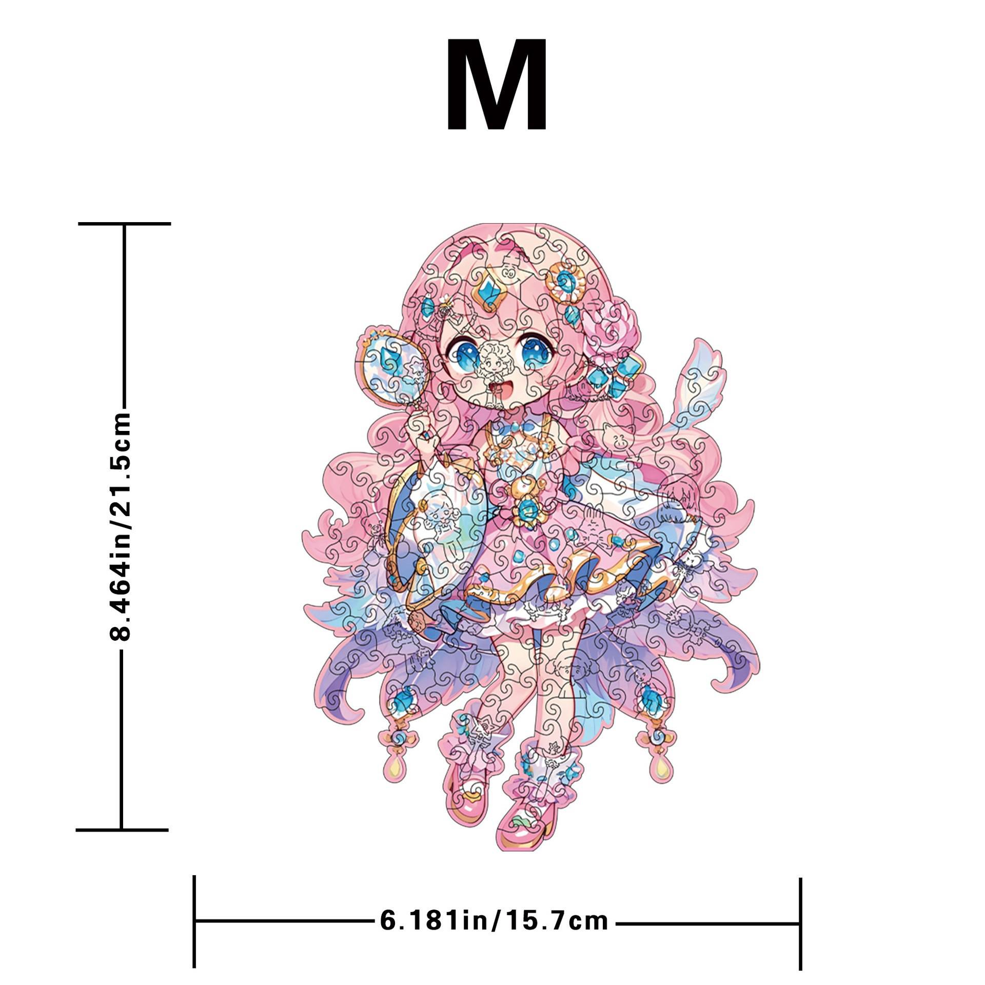 Wacocetoy Cross-Border Anime Girl Wooden Jigsaw Puzzle & Multifunctional Money Box