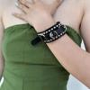 Cool Handsome Locomotive Punk Style Rivet Bracelet Belt Shape Korean Version High Value Bracelet Fashion Sweet Cool Hip Hop Jewelry