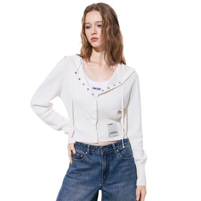 Women's Hooded Knit Cardigan