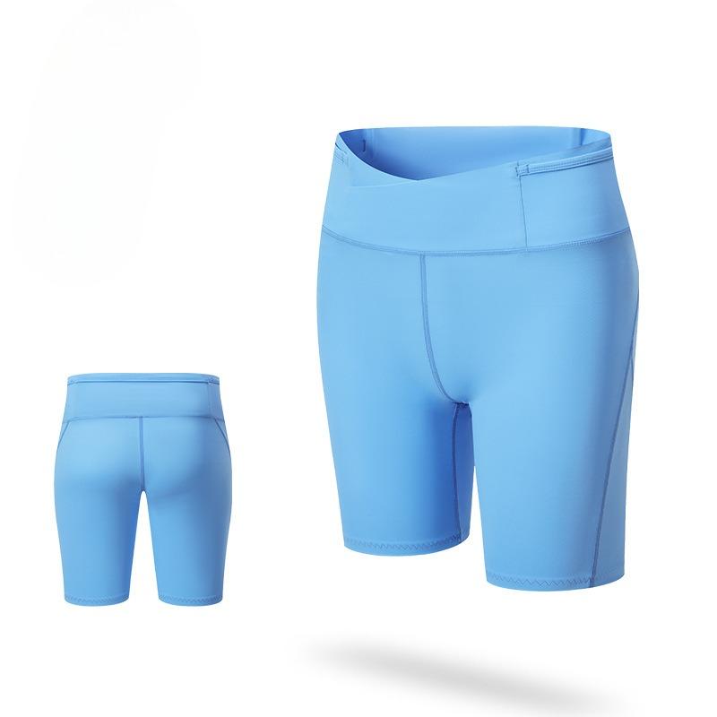 Spring and Autumn New Women's High Elastic High Waist Five-point Pants Outdoor Marathon Cross-country Running Pants Yoga Pants
