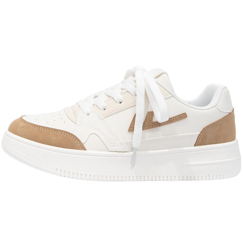 Round Head Breathable Thick Baseplate Shoes Simple Low-key Low-top Biscuit Shoes Fashionable Versatile High-end Casual Shoes Women