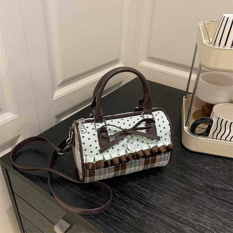 Elegant Underarm Purse With Bowknot Detailing And Dots Design Multipurpose Shoulder Bag Practical PU Handbag