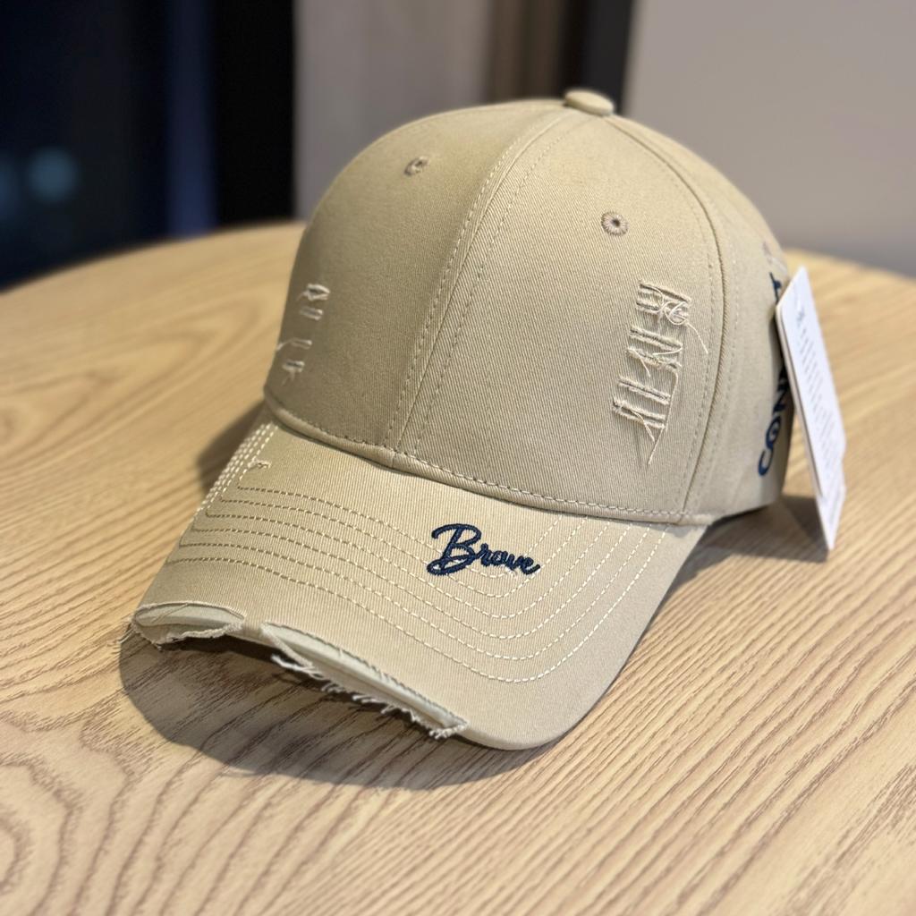 Korean-style large head circumference hard-brim baseball cap for women that makes the face look smaller, casual and versatile, with distressed
